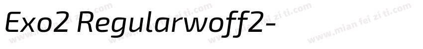 Exo2 Regularwoff2字体转换